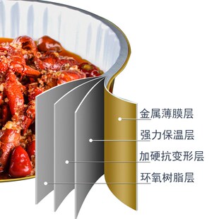 金色锡纸盒蒸糕模具长方形铝箔餐盒家用锡纸烤盘外卖打包盒可加热