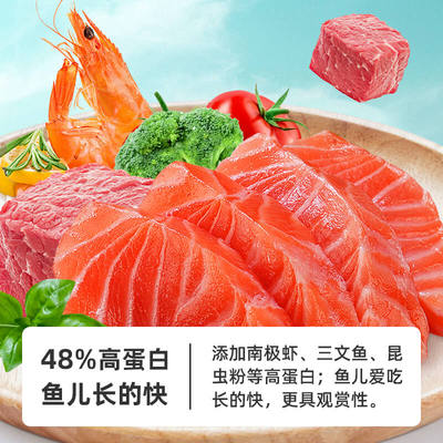 黑尾大勾鱼饲料鱼食小型鱼黑尾背勾专用饲料一眉道人鱼孔雀鱼鱼粮