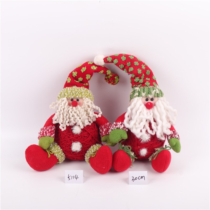 圣诞节儿童场景布置橱窗摆件布艺老公公雪人麋鹿造型摆饰公仔娃娃