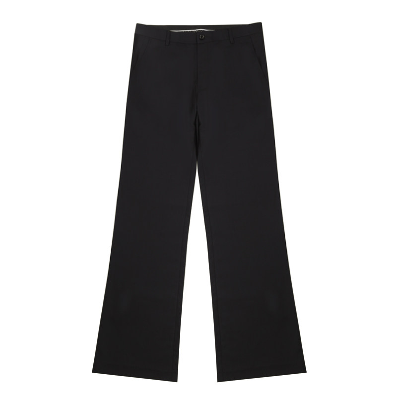 春季弹力垂感西裤男士宽松直筒微喇叭长裤新款高腰休闲阔腿西装裤