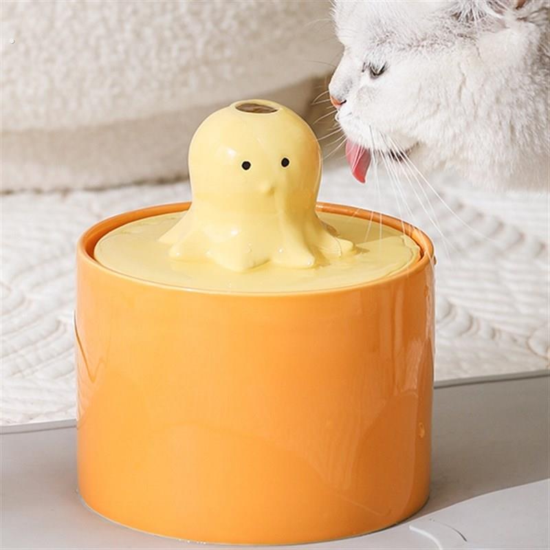 饮水机猫咪陶瓷自动循环流动活水狗狗过滤喂水碗宠物用品喝水器