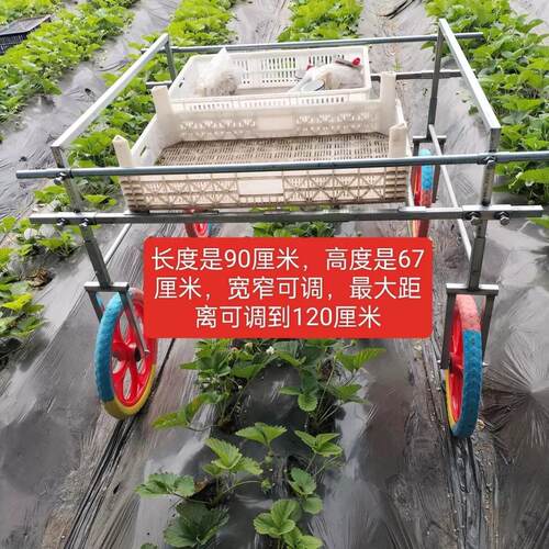 大棚采摘车大棚运输黄瓜西红柿各种蔬菜采摘车手推拉懒人车采摘车