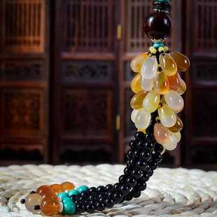 直销新款GS229玉髓玛瑙水滴汽车挂件内饰车载装饰用品翠玉车挂吊