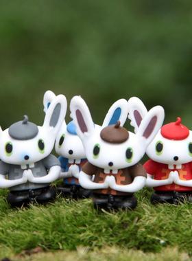 直销新款龅牙功夫兔DIY造景微观盆景多肉摆件花园摆饰微景观园艺