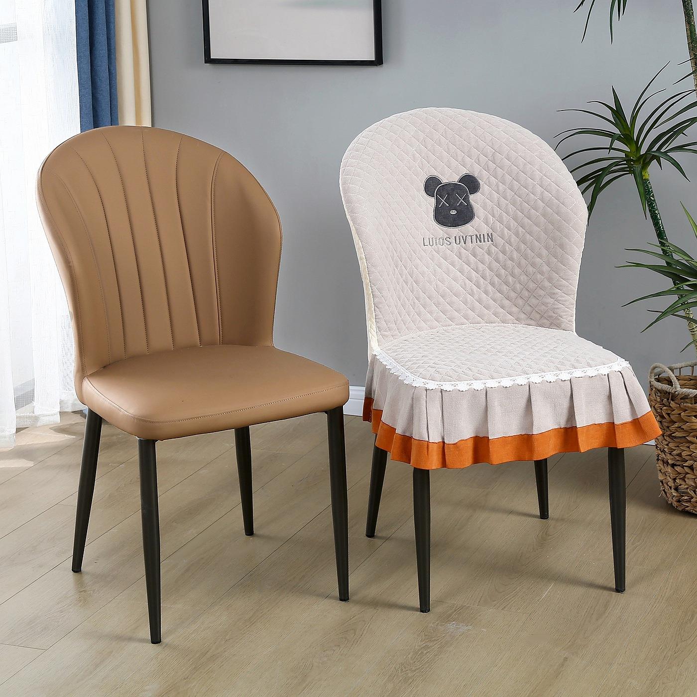 扇贝餐椅套新款弧形椅子套罩靠背一体凳子坐垫quan包四季通用椅套