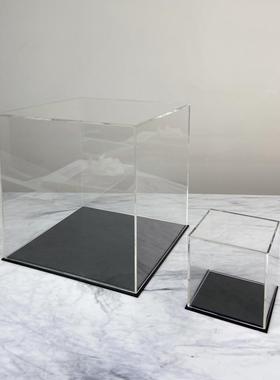 现代简约黑底座亚克力金属罩摆件书房客厅书柜米兰时尚轻装饰品