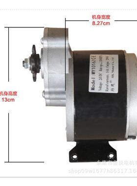 羚鹰电动车游乐设备农用机械直流永磁有刷减速电机12V24V250W