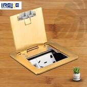 120型隐藏式 电话电脑插座出线口防尘 防水地插网络侧插开启式