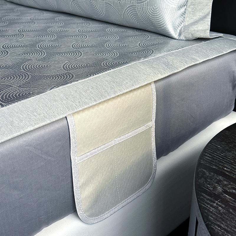 夏季高端提花加密1200D冰丝凉席三件套可折叠a类凉感床垫空调席子