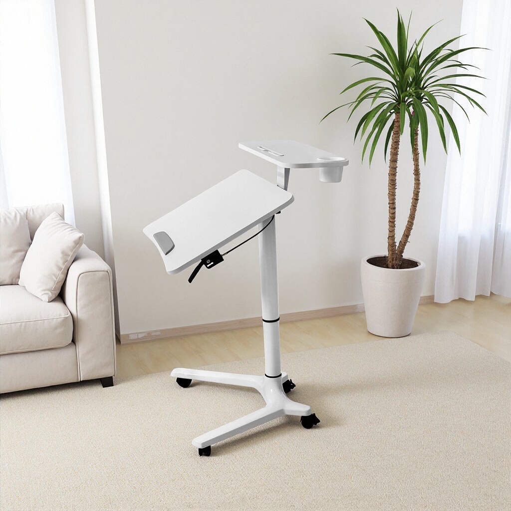 电脑桌床边升降桌双层办公书桌