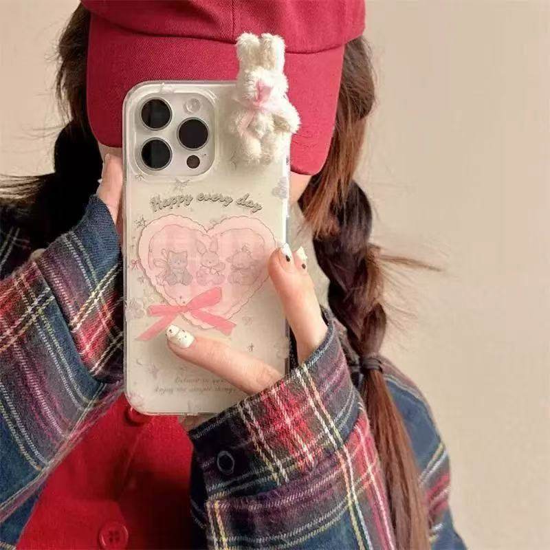 邦奥鸣立体兔适用于iphone17手机壳苹果16/15PROMAX保护套14PLUS女款13PM12/11xr女XS硅胶max防摔7/8P白底,3C数码配件,手机保护套/壳,淘宝优惠券,粉丝福利购,淘宝优惠卷