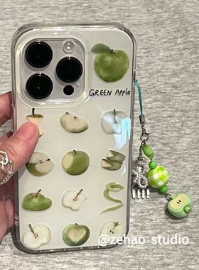 邦奥鸣绿色果适用于OPPOFindX9手机壳X8/X7Ultra/X6Reno15/13真我realme15/K12SGT8新款A6A3pro/A2M/y35大孔