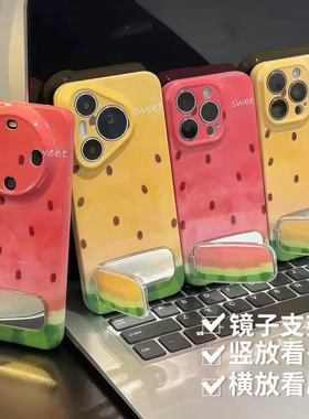 红色西瓜英文适用于opporealme 14pro+/13手机壳realmegtneo7x真我q3pro网红q5igt Neo5防摔v30女GT8pro菲林