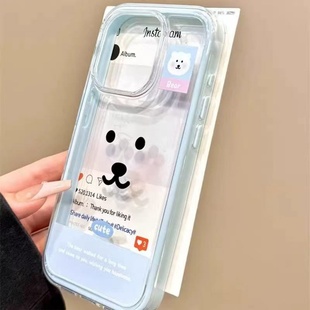 邦奥鸣线条狗适用于OPPO FindX9手机壳X8Ultra/x7X6proReno15/14/13真我realmeGT8K12x新款A6pro/A2M/A97撞色