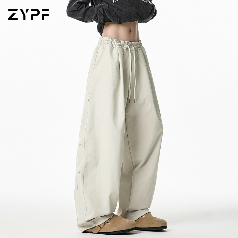 只要平凡美式弯刀休闲裤子男士2025新款直筒宽松大码阔腿裤慵懒风