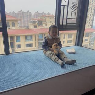 榻榻米纯色毯子毛绒四季 飘窗垫防滑窗台阳台冬季 通用法兰绒可机洗