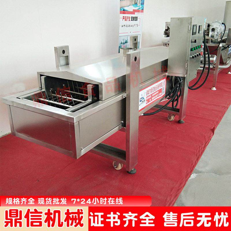供应多功能大型虾条油炸机 凤尾鱼油炸机 电加热油条油炸线厂家