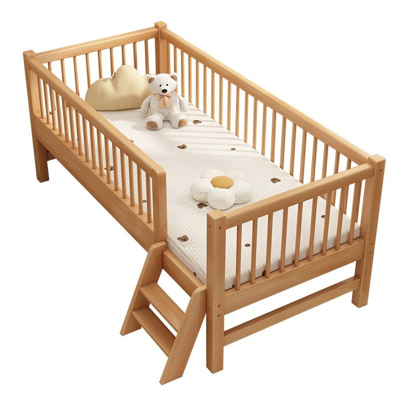 榉木儿童床子母拼接床加宽大人可睡婴儿宝宝床边实木小床平接大床,住宅家具,儿童拼接床,淘宝优惠券,粉丝福利购,淘宝优惠卷