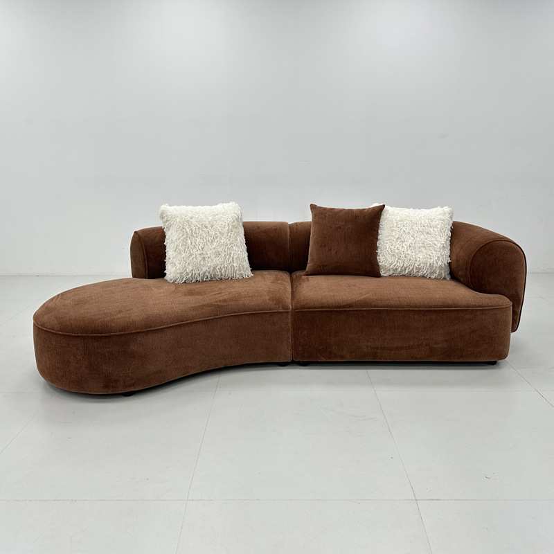 意式极简转角弧形沙发客厅酒店时尚设计师家具服装店组合布艺沙发