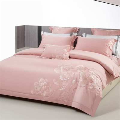 2025新款160支长绒棉高端绣花四件套-莎曼丽 1.5m床单款四件套 莎
