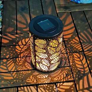 铁件太阳能花园庭院灯气氛光影投射灯户外防水铁艺镂空灯笼灯装饰