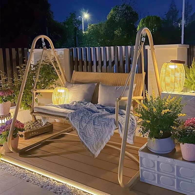 室内吊篮藤椅双人秋千摇篮椅吊椅家用阳台休闲网红卧室少女吊兰椅