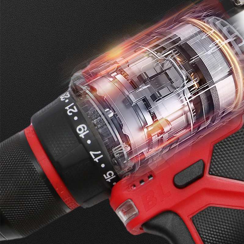 无刷锂电手电钻带敲击冲击钻小钢炮家用充电式多功能家用打孔电动