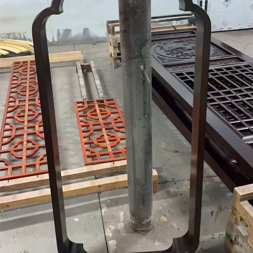 实木隔断屏风宋式美学田十方格子栅仿古东阳木雕入户移门推拉玄关