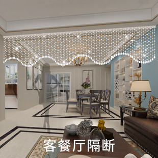 饰免打孔新款 水晶门帘珠帘玄关隔断挂帘家用卧室客厅卫生间装 成品