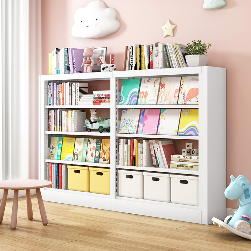 福凯祥钢制书柜落地儿童图书馆小书架宝宝绘本架玩具收纳架置物架