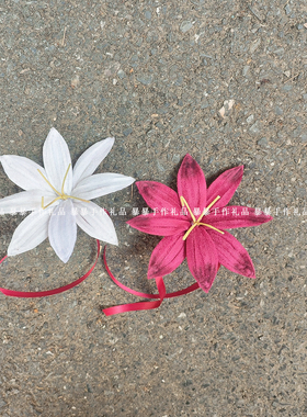扭扭棒孤挺花胸针发夹手腕花成品