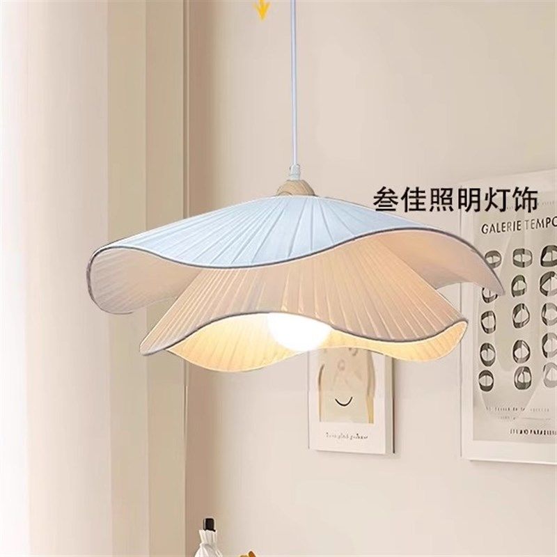 法式轻奢艺术网红灯罩奶油风餐厅吊灯具客厅卧室民宿布艺原木复古,家装灯饰光源,餐厅吊灯,淘宝优惠券,粉丝福利购,淘宝优惠卷