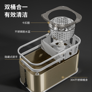 旋转拖把家用脱水懒人一拖净木地板免手洗甩干桶加强杆 2021新款