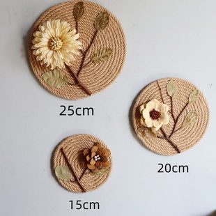 饰 卡萝琳家居壁饰挂件东南亚挂件干支干花麻绳复古怀旧玄关墙面装