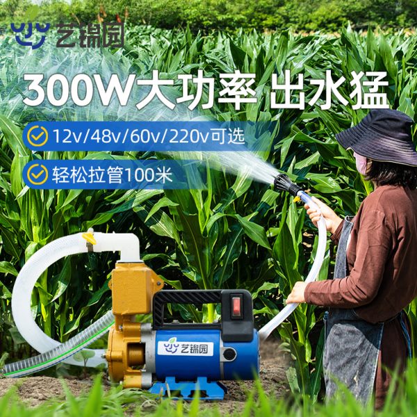 浇菜神器农用灌溉抽水机12V48V220V大功率自吸泵家用抽水泵浇水机