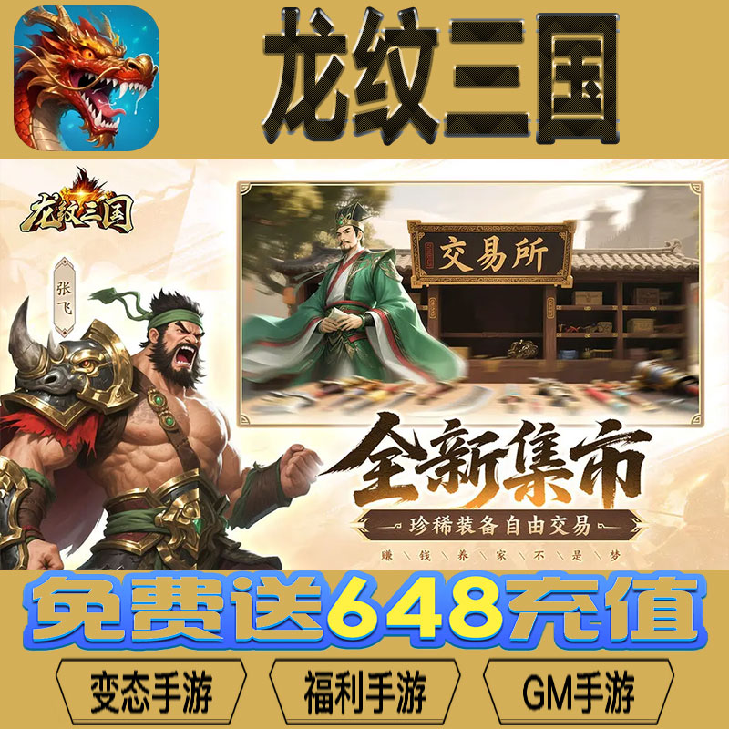 龙纹三国gm后台vip无限资源礼包兑换码满级自用号后台