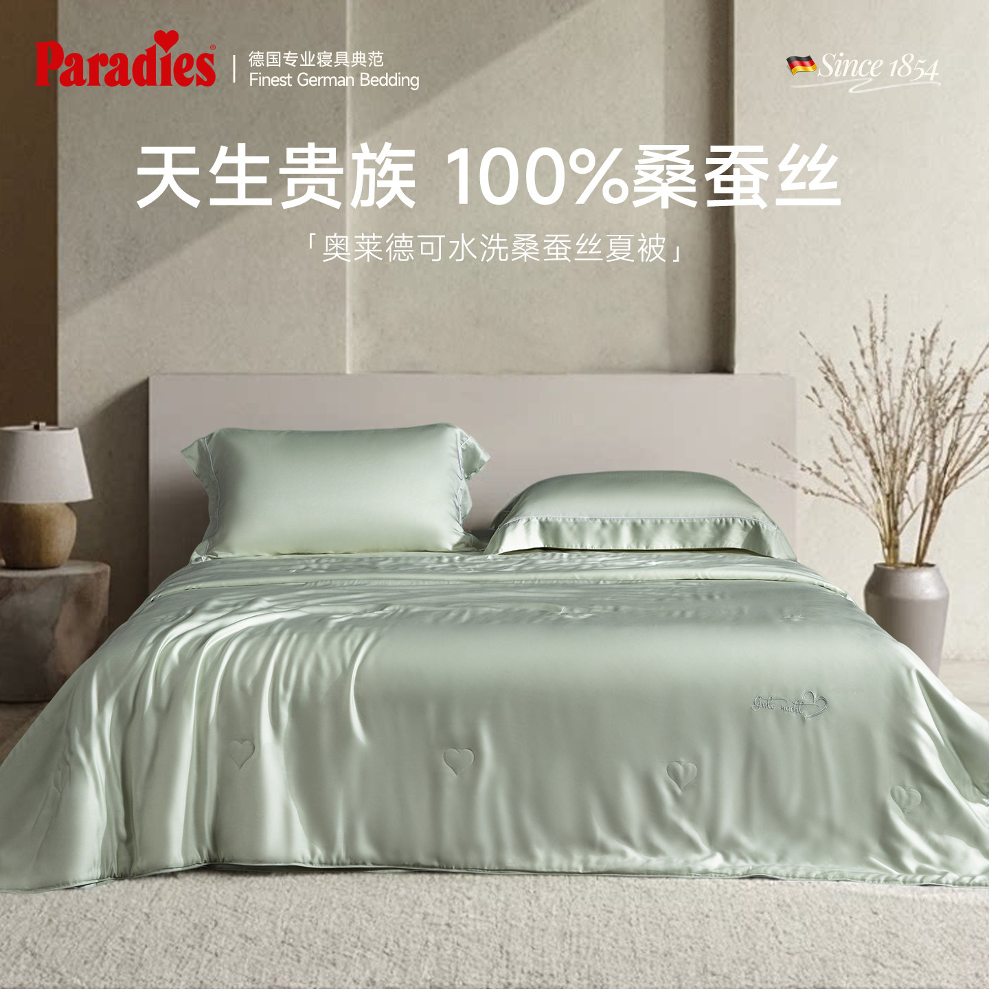 Paradies100S桑蚕丝夏凉被进口兰精天丝夏被空调被可水洗