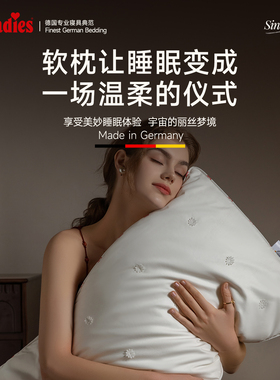 Paradies德国美容蚕丝枕低枕头成人护颈椎专用枕助眠枕改善体态