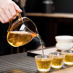 日式 公道杯玻璃茶具分茶器带茶滤一体泡茶杯高端公杯茶海茶漏套装