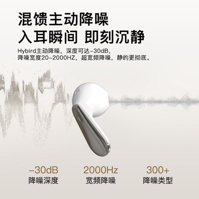 音贝奇HA01半入耳式主动降噪蓝牙耳机无线新款2025高音质超长待机