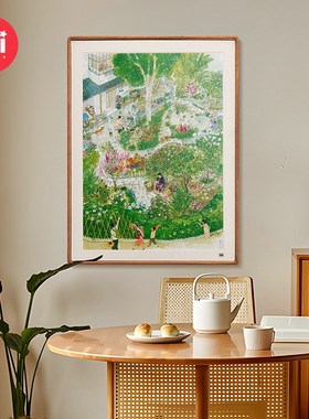 TOI图益墙面装饰画摆件轻奢高级感原木风景客厅挂画拼图上墙