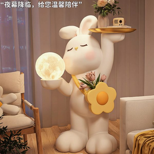 兔子落地灯摆件大型网红客厅沙发边电视柜家居装饰品乔迁新居礼品