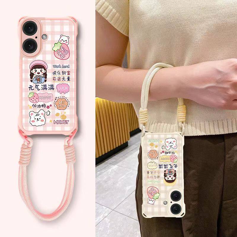 适用苹果16手机壳A3288软iPhone16pro保护套5g全包边A3294防摔ip16promax个性A3297创意lphone16plus可爱女款