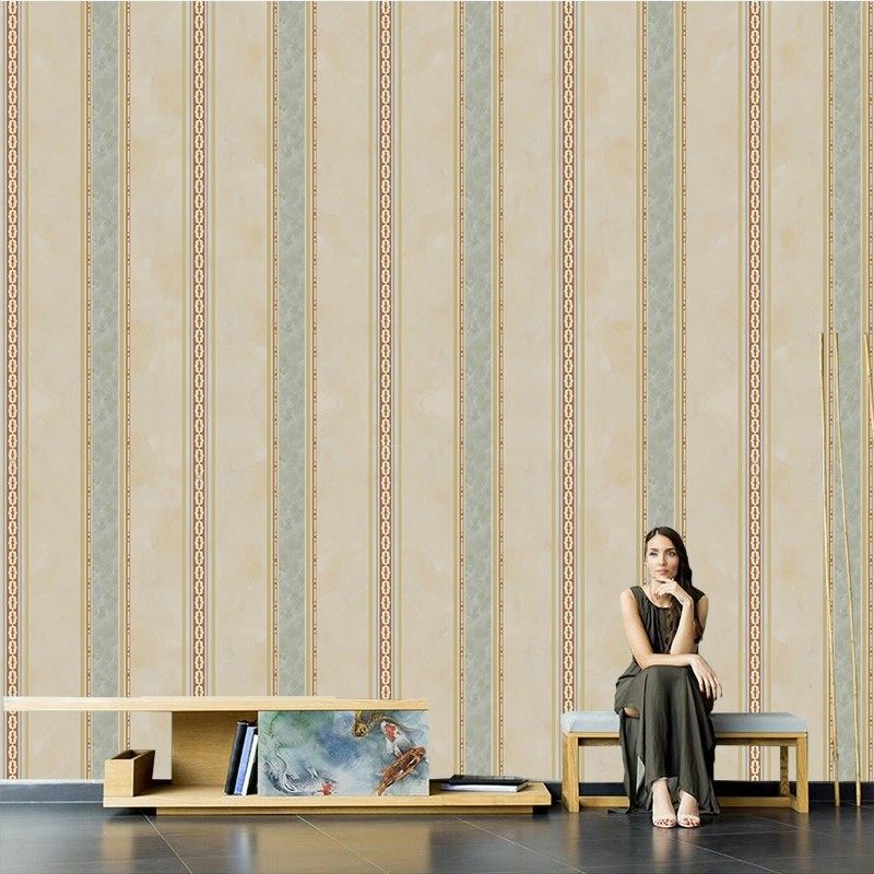 美式乡村复古怀旧轻奢风格卧室墙纸客厅书房中式竖条纹背景墙壁纸,家装主材,定制壁画,淘宝优惠券,粉丝福利购,淘宝优惠卷