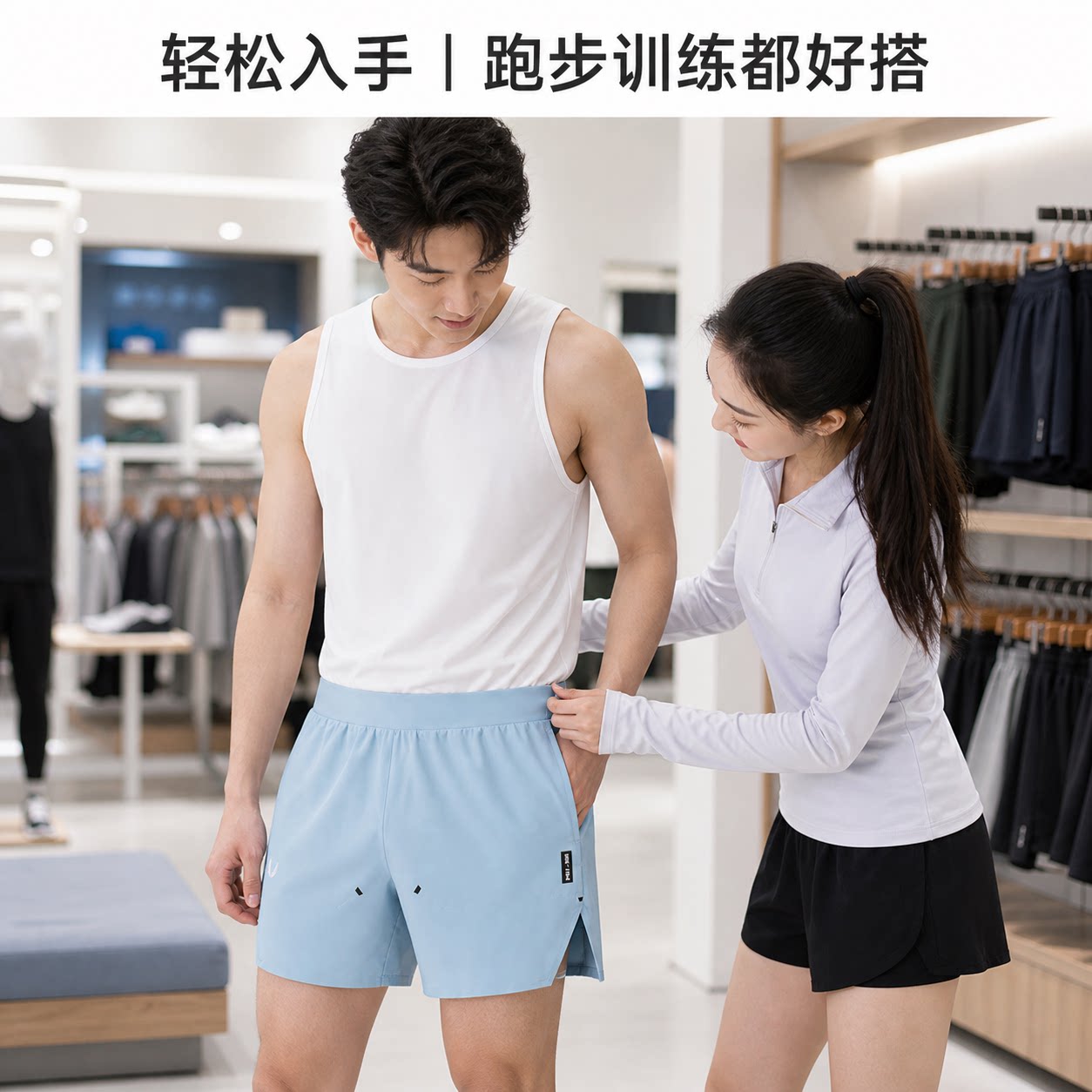 ASRV男田径训练短裤速干运动外穿图片