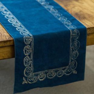 春圆 古法蜡染少数民族元素桌旗 简约ins风茶几布桌布斗柜台布