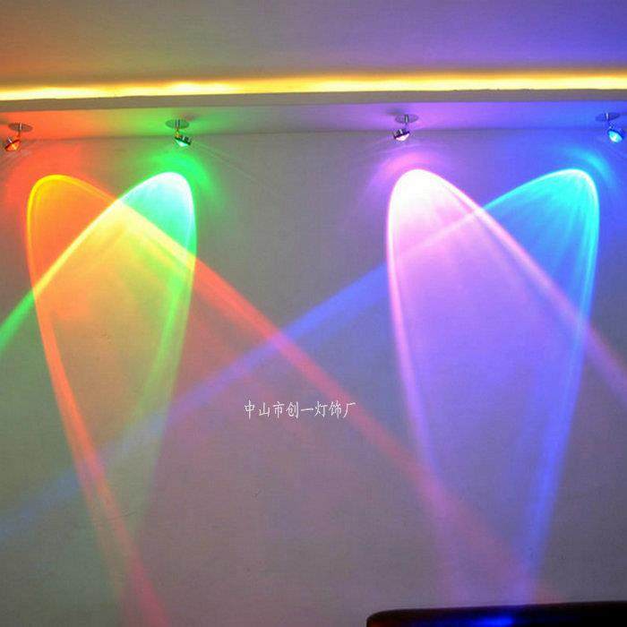 可调角度LED彩色射灯背景墙造型灯客厅创意筒灯酒吧KTV七彩氛围灯