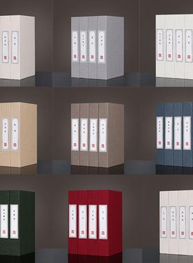 新中式假书仿真书装饰品仿古典麻布纯色道具书架办公室玄关书摆件