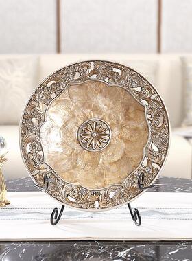 雅尊 欧式装饰圆盘摆件 新房装饰工艺礼品摆饰客厅办公桌饰品玄关