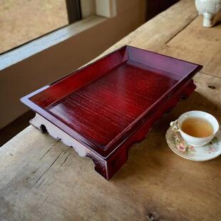 蒙古餐具木烤全羊托盘羊腿羊排手把羊肉盘子蒙餐烫花覆古加厚木盘